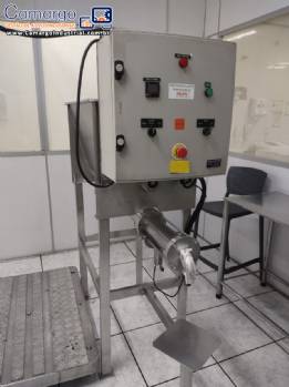 Envasadora dosadora pesadora com misturador de ps em inox para produtos pastosos granulados Peres & Canheiro 120 kg