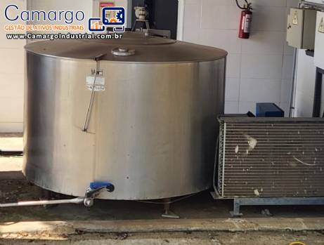 Tanque de expansão resfriamento para leite laticínios Plurinox 2500 litros