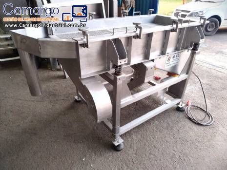 Peneira vibratória horizontal em aço inox MVL