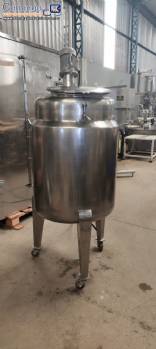 Tanque de agitao encamisado aquecido em inox 170 litros cowles